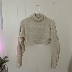 Cream Cropped Sweater